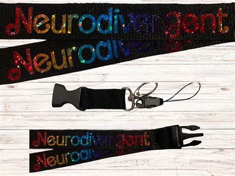 Lanyard Id Holder Neurodivergent Lanyard Neurodivergent T Adhd Lanyard Autism Lanyard