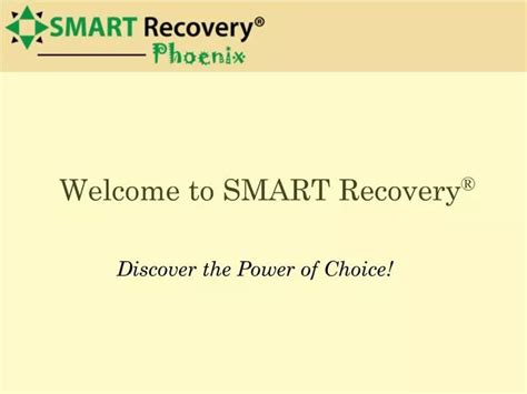 Ppt Welcome To Smart Recovery Powerpoint Presentation Free Download