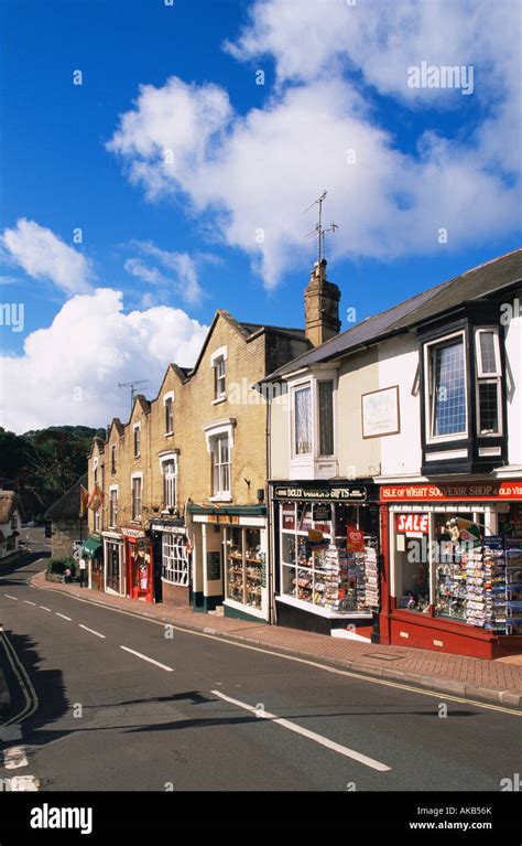 England Hampshire Isle Of Wight Shops In Shanklin Village Stock