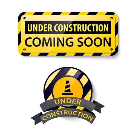 Premium Vector | Vector set of 3d shiny under construction and coming