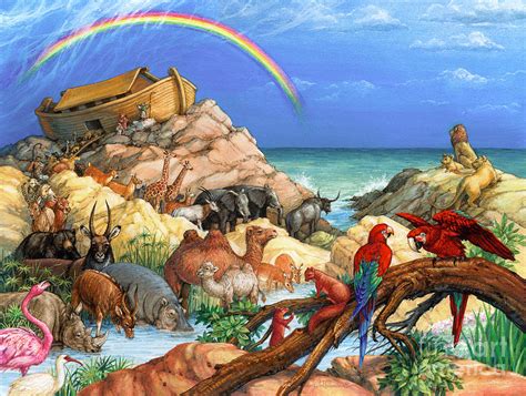 Noah and the Ark Painting by Randy Wollenmann