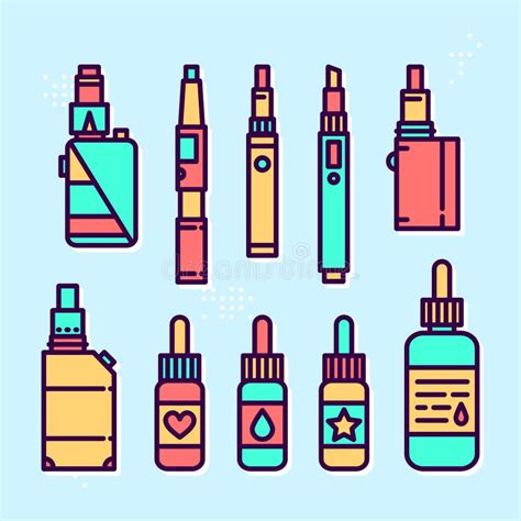 Vape Icon Set Stock Illustrations 1468 Vape Icon Set Stock