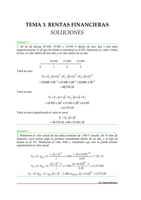 Tema Ejemplos Matem Ticas De Las Operaciones Financieras Umh