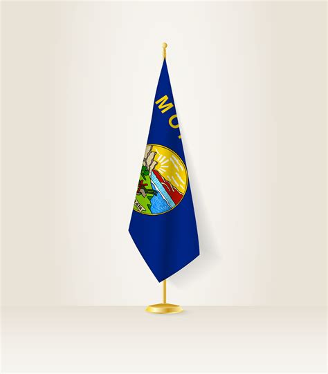 Montana flag on a flag stand. 27288291 Vector Art at Vecteezy