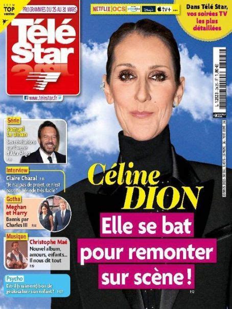 Céline Dion Télé Star Magazine 25 March 2023 Cover Photo France