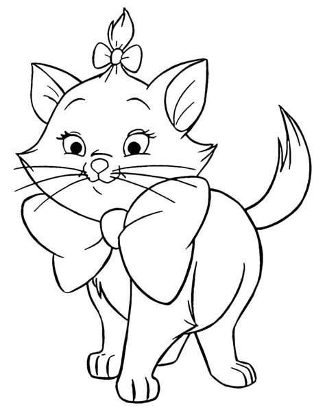 Desenhos De Gatinha Marie Para Colorir Pintar E Imprimir