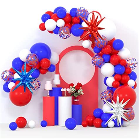 Red White And Blue Balloon Arch Makes A Bold Statement