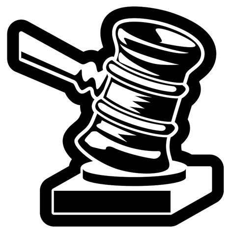 Gavel Clipart Black and White 2 - Clipart World