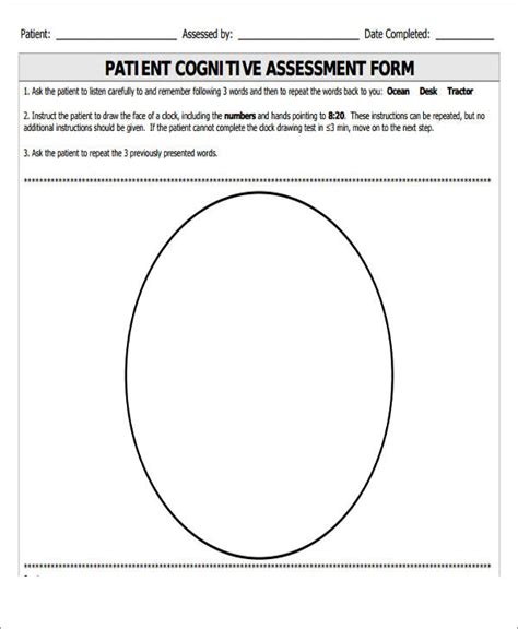 Cognitive Assessment Cheat Sheet