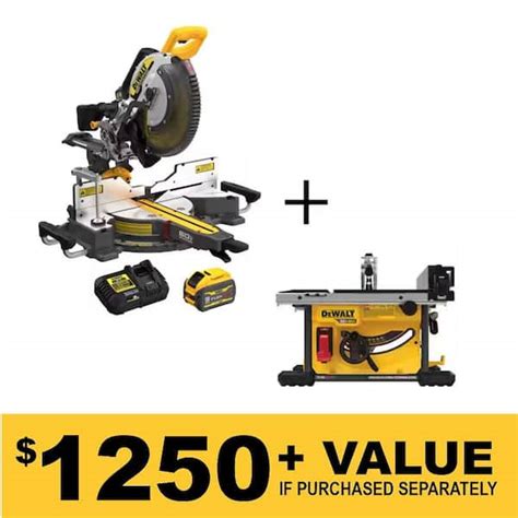 DEWALT 60 Volt LithiumIon 12 In Cordless Sliding Miter Saw Kit And 60