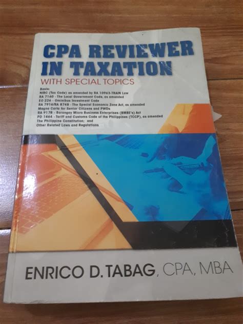 CPA Reviewer In Taxation By Tabag 2018 Hobbies Toys Books