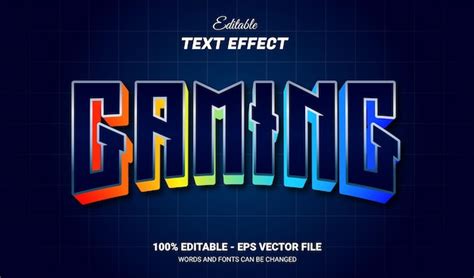 Premium Vector Gaming Text Effect Editable Esport And Neon Text Style