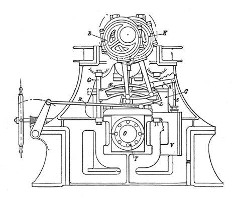 Oscillating marine steam engine (New Catechism of the Steam Engine ...