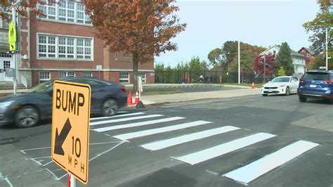 First raised crosswalk in New Haven placed near school | fox61.com