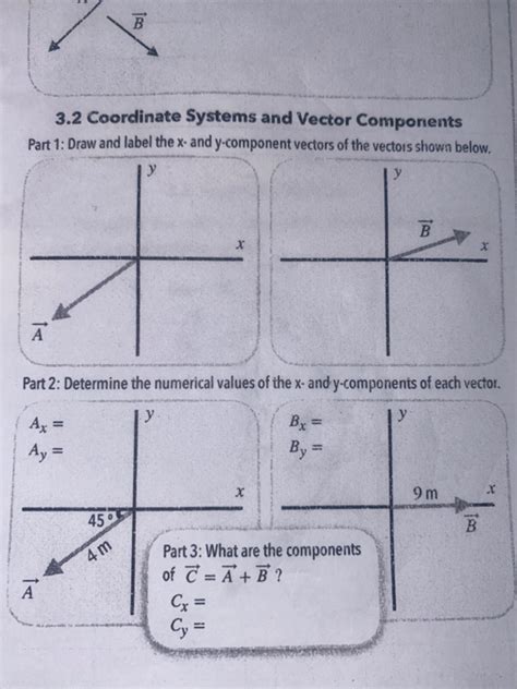 Solved 31 Using Vectors Part 1 Draw And Label The Vector