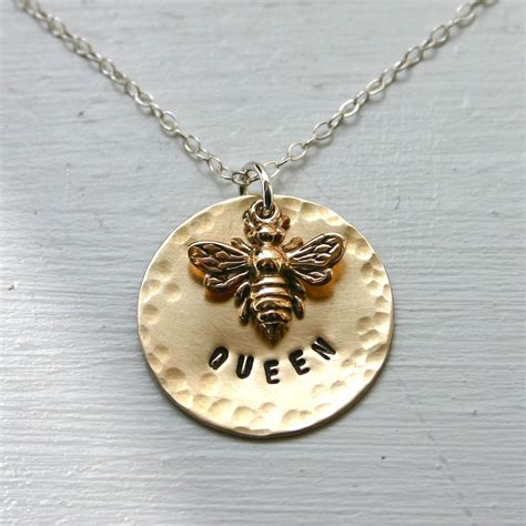 Love It Bee Necklace Queen Bee Necklace Bee Jewelry