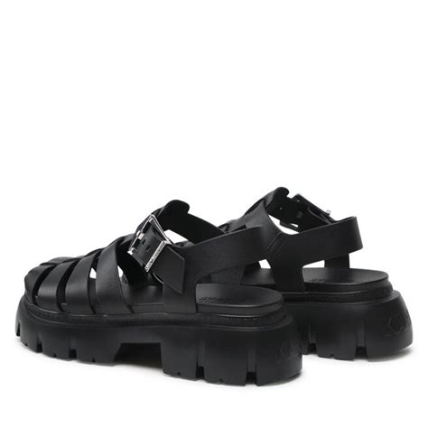 Sandalen KARL LAGERFELD KL83525 Black Lthr Eschuhe De