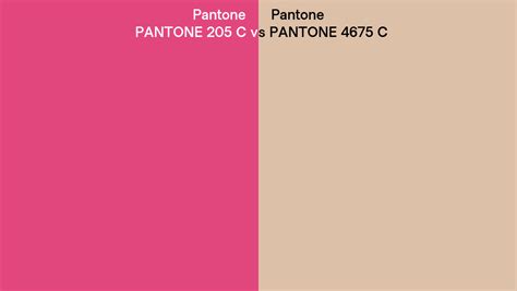 Pantone 205 C Vs Pantone 4675 C Side By Side Comparison