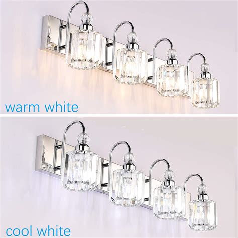 Ralbay Modern Led Crystal Bathroom Vanity Lights Lights Stainless