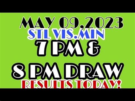 May 9 2023 7 PM Results Today STL Visayas And 8 PM Result STL Mindanao