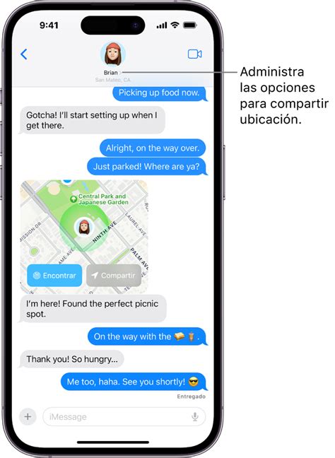 Comparte tu ubicación en Mensajes en el iPhone Soporte técnico de