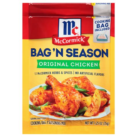 Save on McCormick Bag 'n Season Cooking Bag & Seasoning Mix Original ...