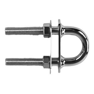 Ferragem U Bolt Inox Para Lancha Barco N Utico Placa Fixa