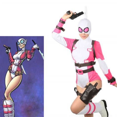 Gwenpool Costume Comic Gwen Poole Halloween Cosplay Costume Suit Custom