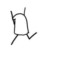 A Drawing Of A Person Jumping In The Air