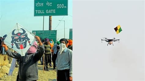 Protesters Use Kites To Counter Tear Gas Drones At Punjab Haryana