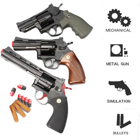 Buy Xyxdhgqd Classic Revolver Soft Bullet Toy Gun Zp Shell Throwing