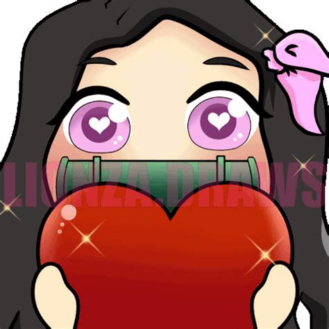 Nezuko Animated Heart Emote For Twitch Discord Lionza Drawss Ko Fi Shop Ko Fi ️ Where