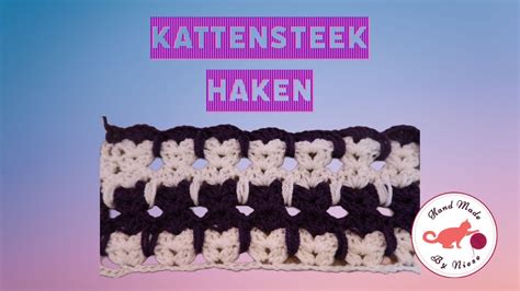 Haaksteek Tutorial Kattensteek Haken Youtube