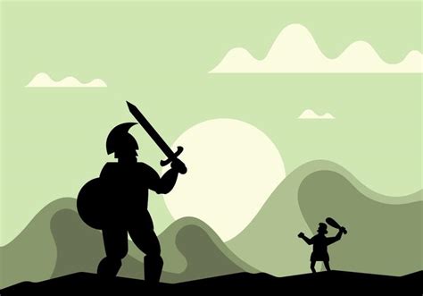 David and goliath vector illustration 150957 Vector Art at Vecteezy