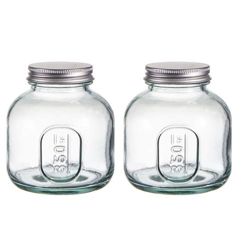 Buy 2x Ladelle Eco Recycled Rustico Glass 350ml Storage Jar Container W Lid Clr At Barbeques Galore