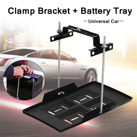 New Universal Adjustable Metal Car Battery Tray Adjustable Hold Down