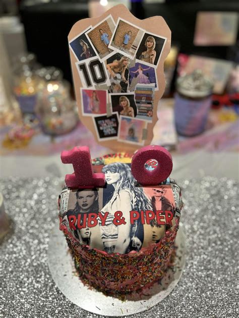 Taylor Swift Collage Round Edible Cake Topper Itty Bitty Cake Toppers