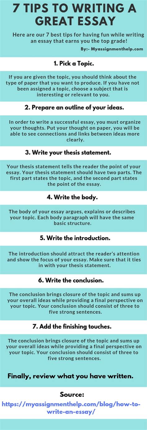 7 Tips To Writing A Great Essay PDF