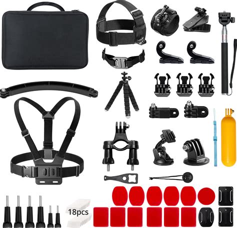 Akaso In Action Camera Accessory Kit With Collection Bag