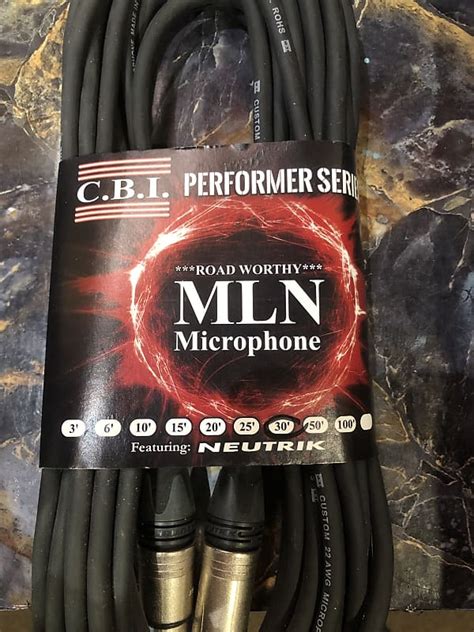 Cbi Cables Mln Performer Series Xlr Microphone Cable Reverb