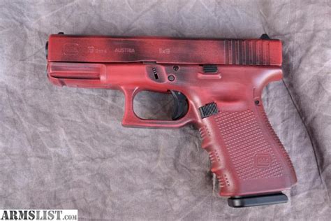 Armslist For Sale Glock 19 Gen4 9mm Battleworn Red Cerakote Brand New