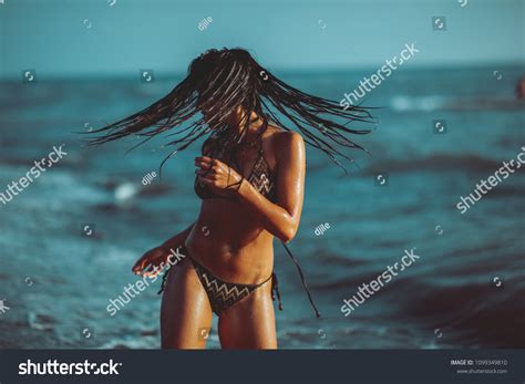Young Sexy Woman Bikini On Beach ภาพสตอก Shutterstock
