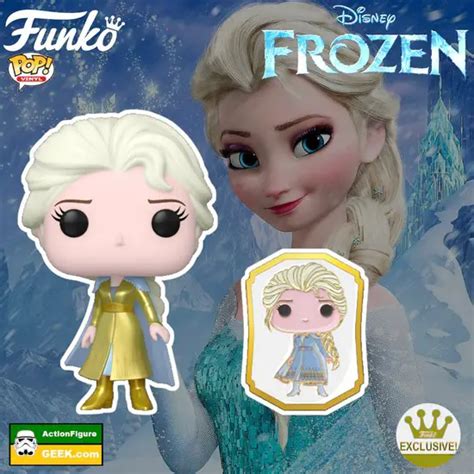 Princess Elsa Gold Funko Pop With Pop Pin Ultimate Princess