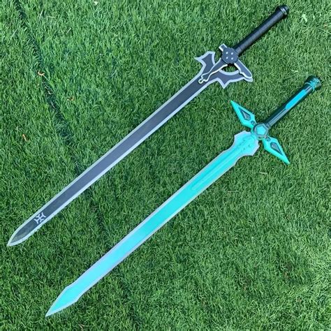 Set Of Kirito Dark Repulser And Kirito Elucidator Steel Replica Sword