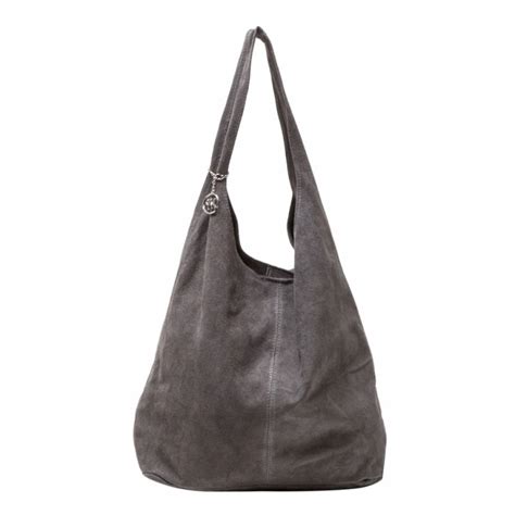 Grey Suede Hobo Bag Brandalley