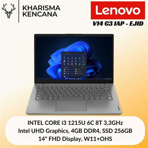 Jual Lenovo V14 G3 Iap Ejid Core I3 1215u 4gb 256gb 14fhd W11ohs