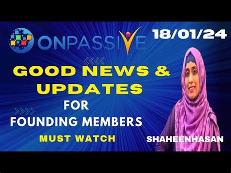 ONPASSIVE IMPORTANT INFORMATION UPDATES SHAHEENHASAN YouTube