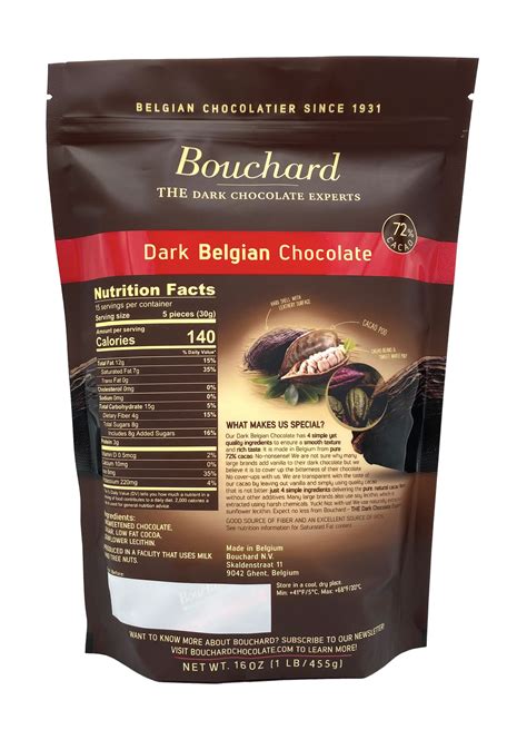 Belgian Dark Chocolate Napolitains 72 Cacao 16 Oz 1 Lb455g