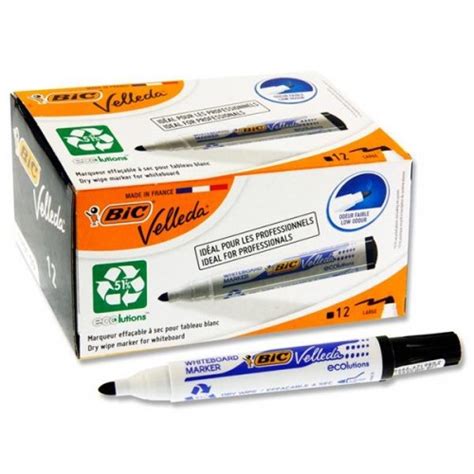 Bic Velleda 1701 Bullet Tip Whiteboard Marker Black