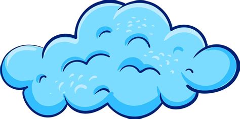 Blue cloud, illustration, vector on white background 13481493 Vector Art at Vecteezy